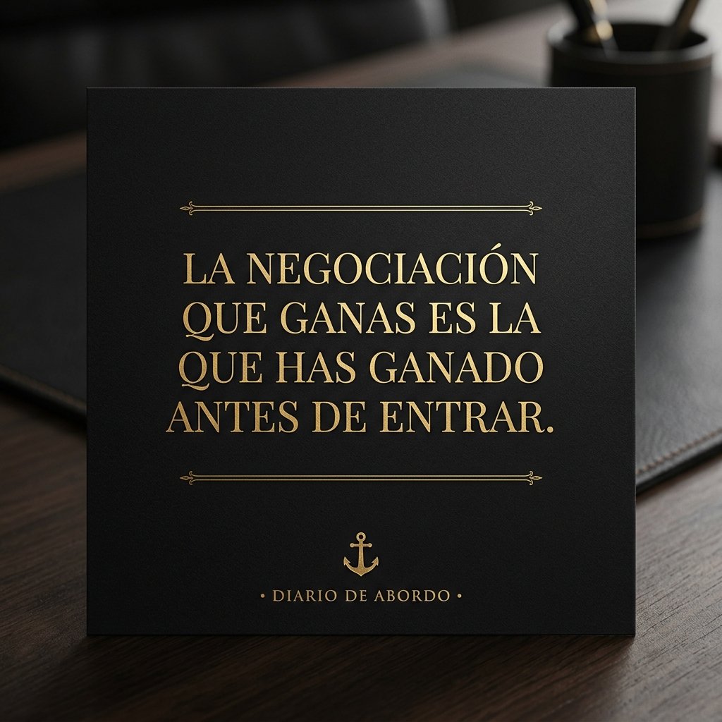 La negociación que ganas es la que has ganado antes de entrar